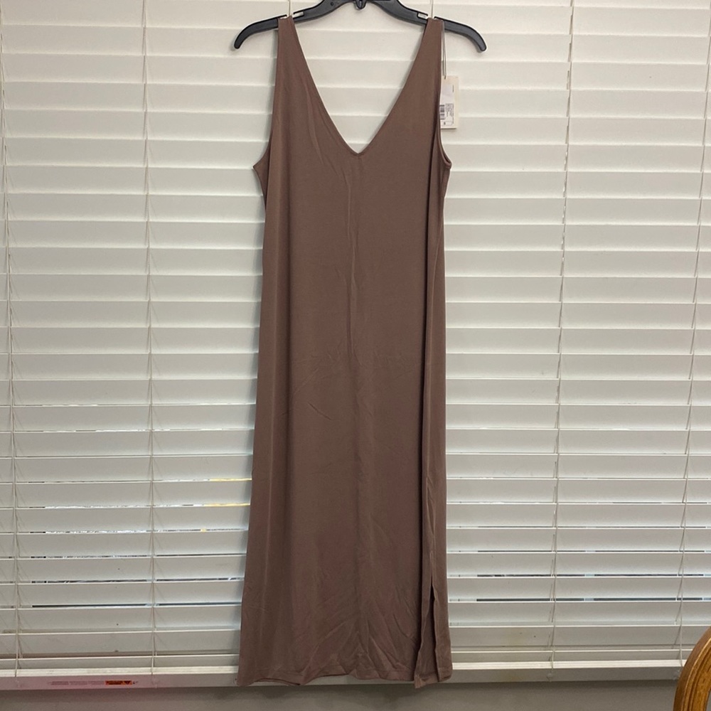 NWT A New Day v neck slinky tank midi dress with side slit size small